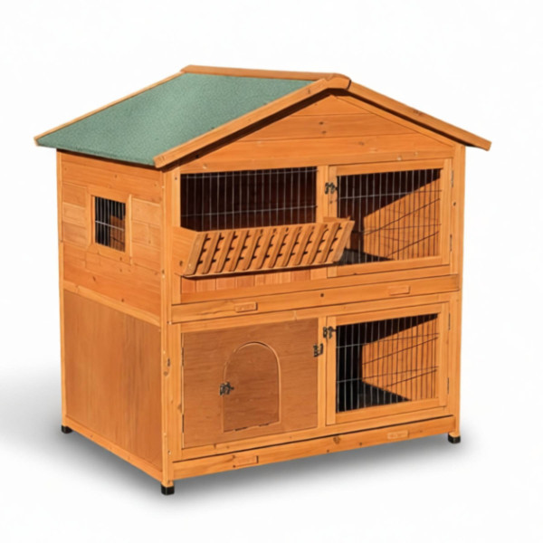 Zoo-XXL® Hoppolino – Premium Kleintierstall mit Heuraufe & extra großen Schubladen